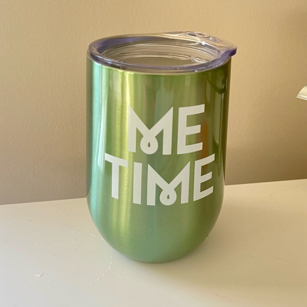 NWT 'Me Time' Wineglass Tumbler